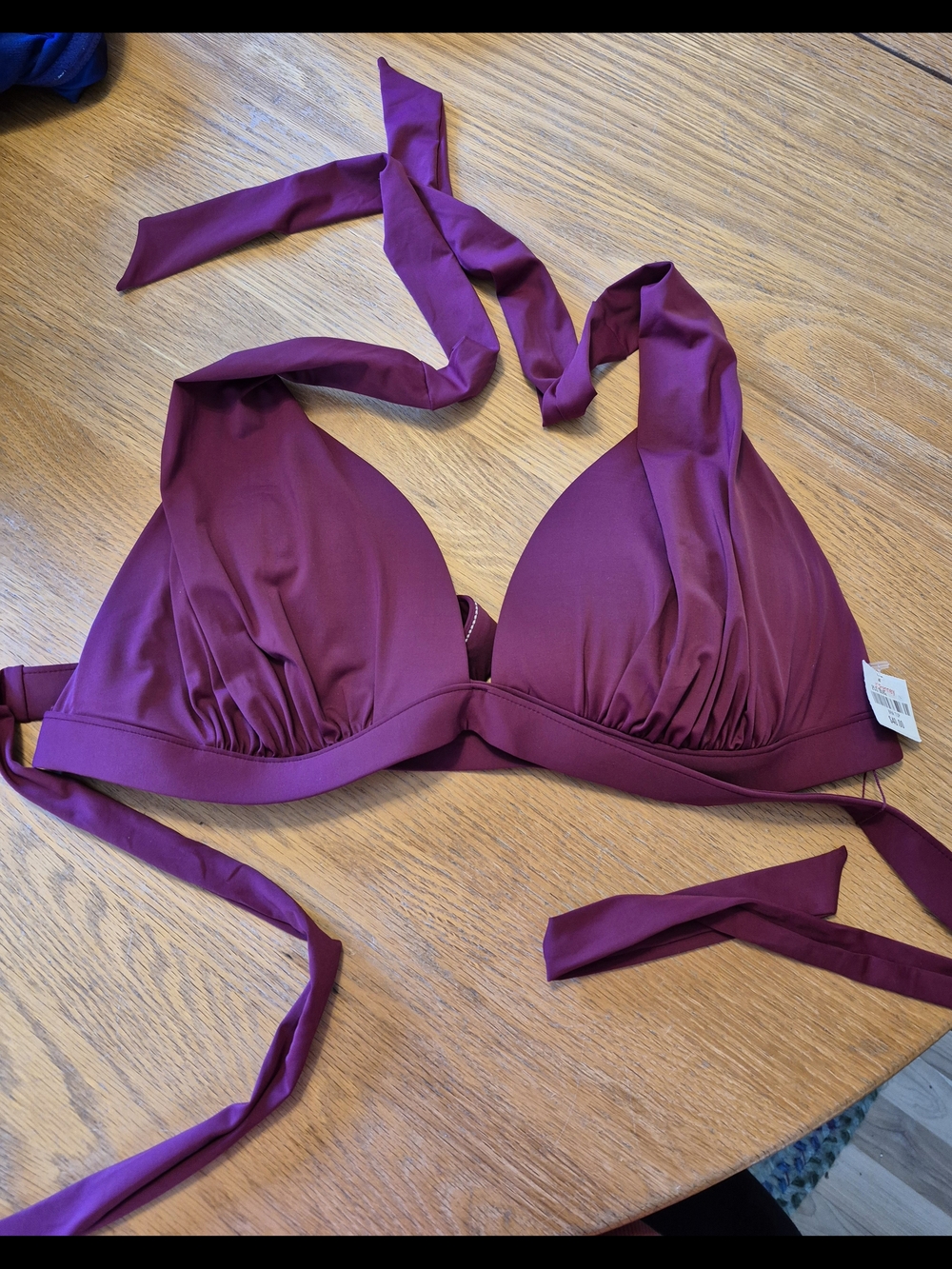 jcpenney Plum Halter Bikini Top
